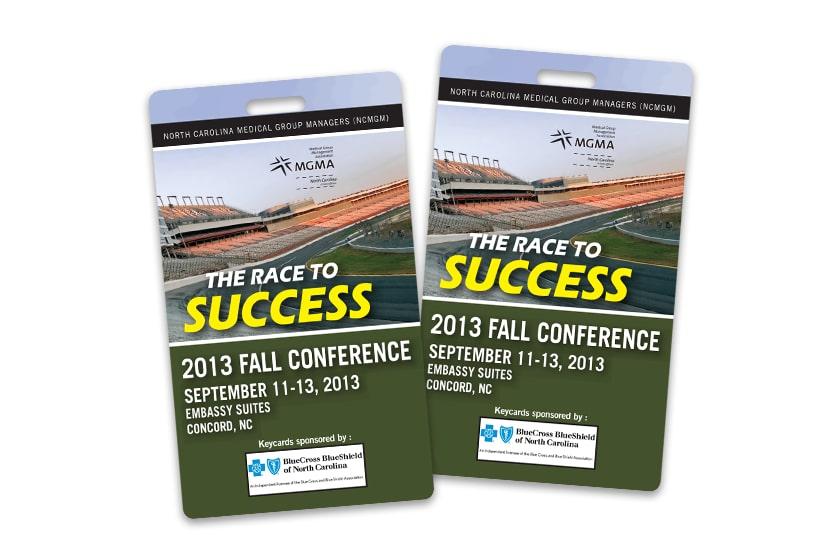 The Race to Success 2013 Fall Custom Conference Badges Sponsored by Blue Cross and Blue Shield of North Carolina