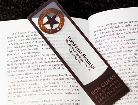 Example of Custom Bookmark for Texas First Financial