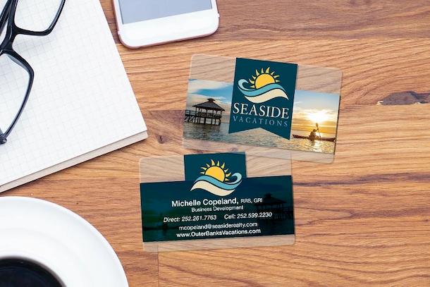 Example of a Custom Clear Business Card