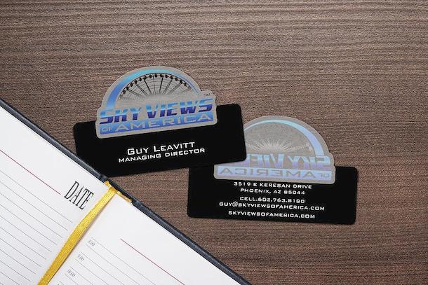 Examples of a Transparent Clear Plastic Die Cut Business Card