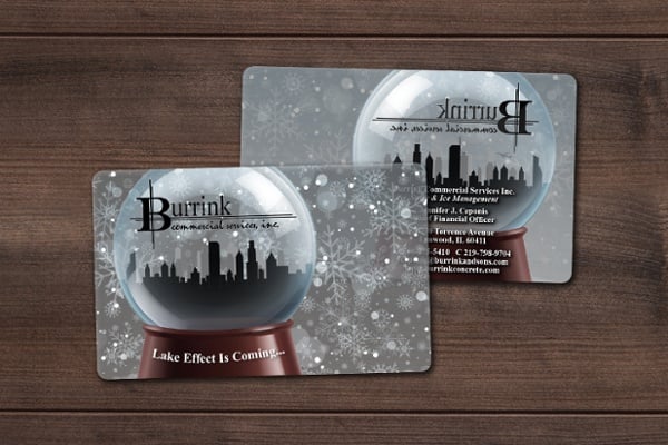 Clear Business Cards for Burrink Commercial Services