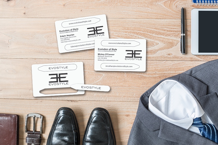 Custom business cards with a promotional pop out