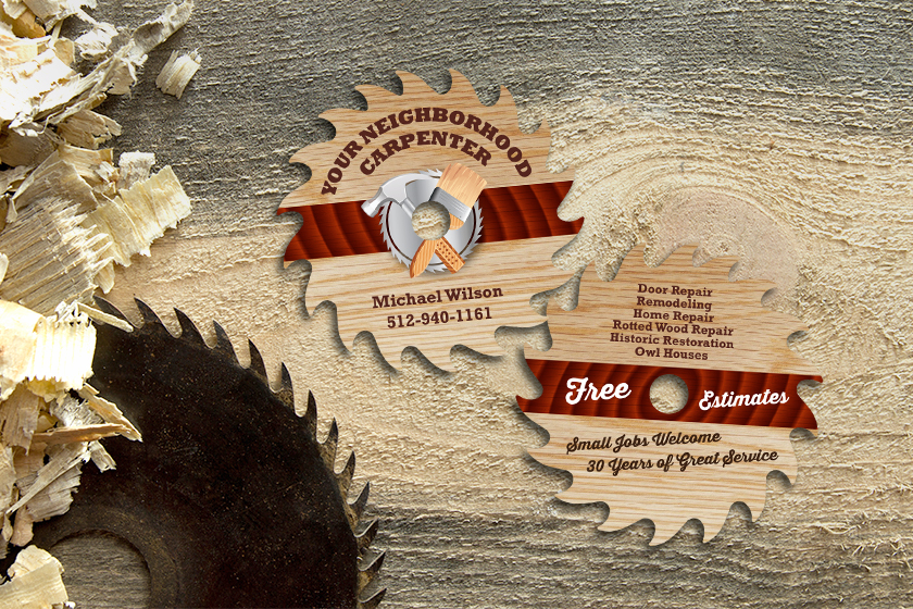 Business-Card-Die-Cut-Saw-Blade-Michael-Wilson-Carpentry-KT7169-HS117696-Sample