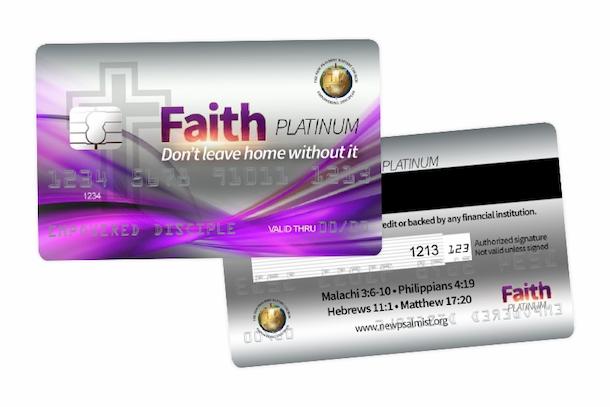 Church business cards with embossing 