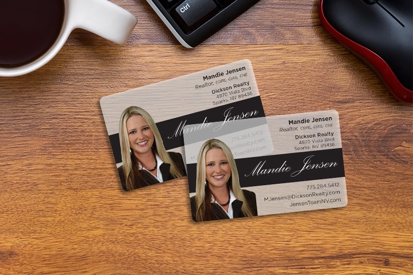 Custom business cards for a realtor 