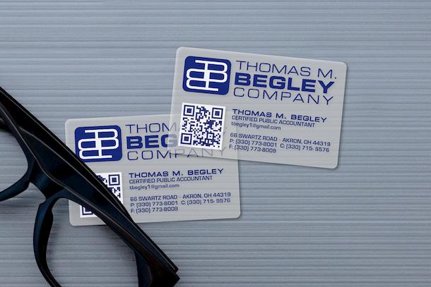 Frosted Plastic Business Cards with Qr Codes