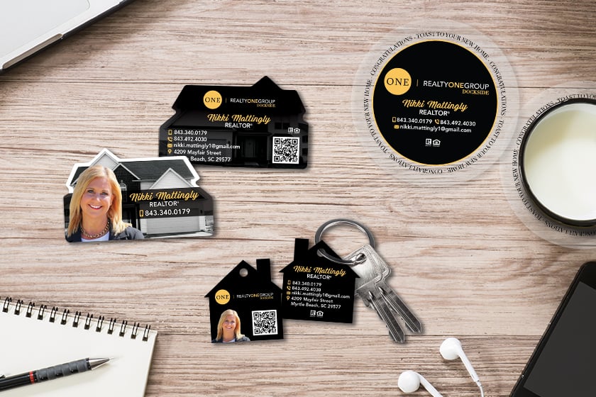 Custom Business Cards and Key Tags Shaped Like A House