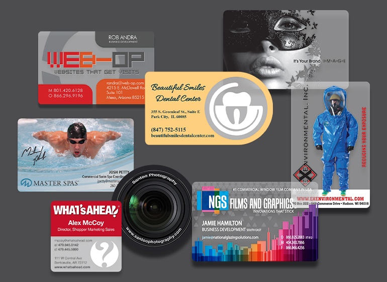 Custom printed plastic business cards