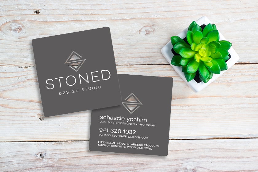 Graphic Designer Business Cards for Stoned Design Studios