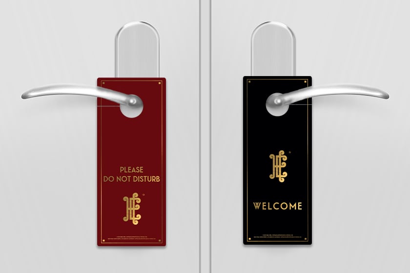 Example of Plastic Door Hanger for Hotel