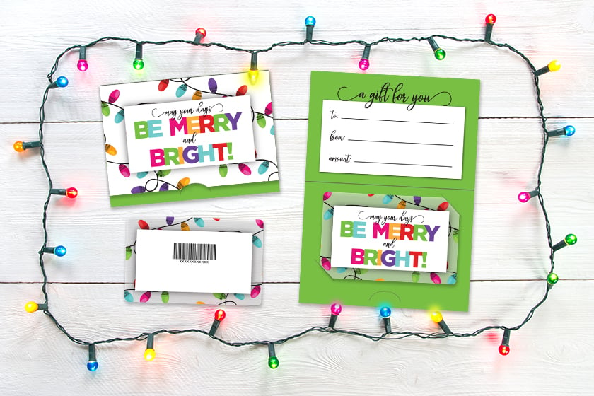 Christmas gift card designs for winter holidays