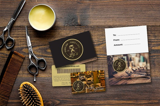 Custom gift cards for a barber shop - gift card printing