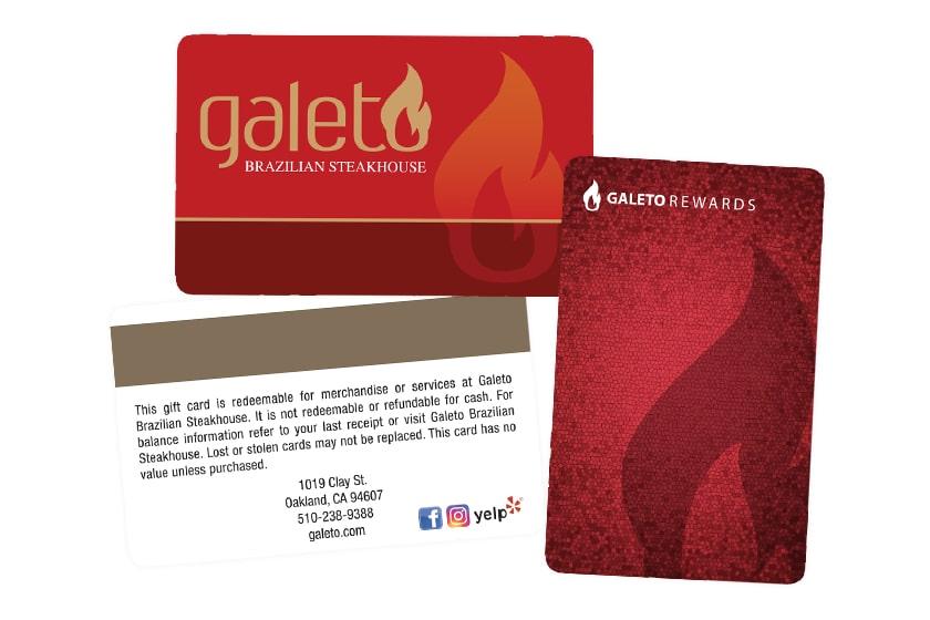 Reward and Loyalty Card for Galeto Brazilian Steakhouse