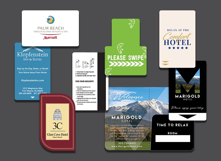 Hotel Key Cards and Swipe Cards with Magnetic Stripes, RFID Cards and NFC Cards