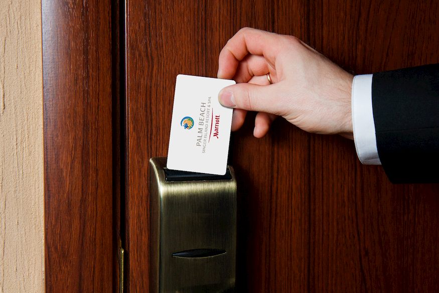 Example of Hotel Room Key Card with a Magnetic Stripe