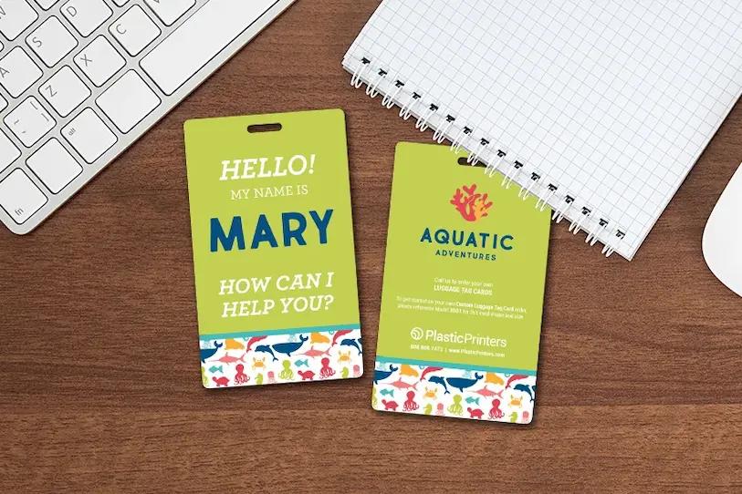 Example of Access Cards for Aquatic Adventures by PlasticPrinters.com
