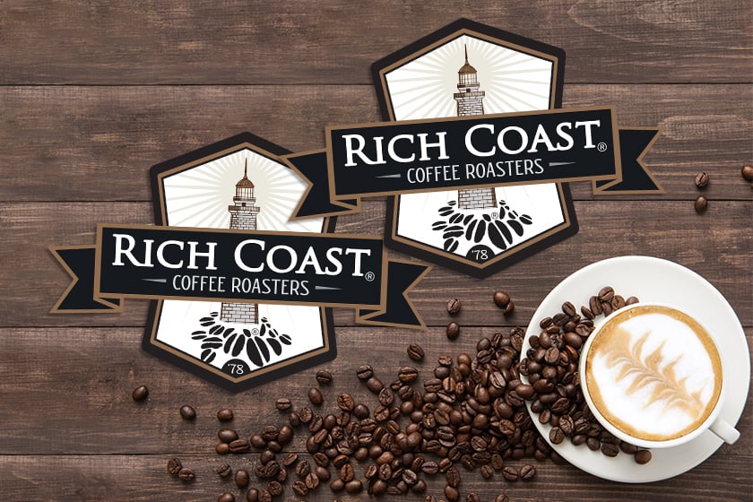 Die cut signs for a coffee shop