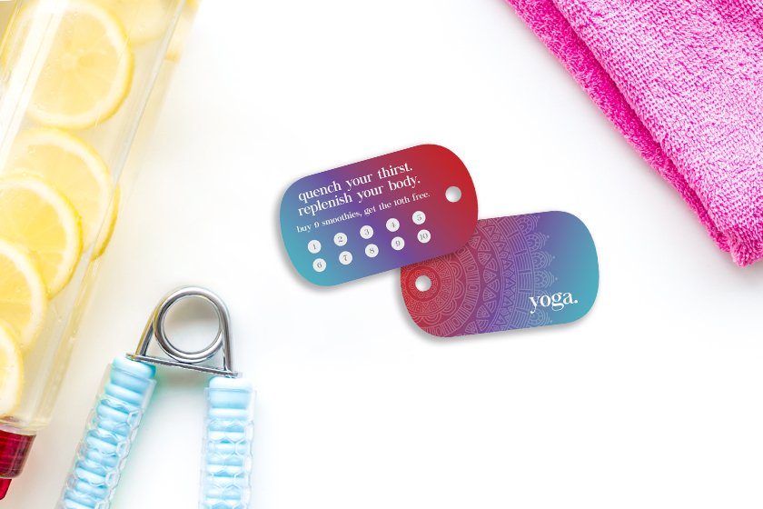 Punch Cards in the Shape of a Key Tag