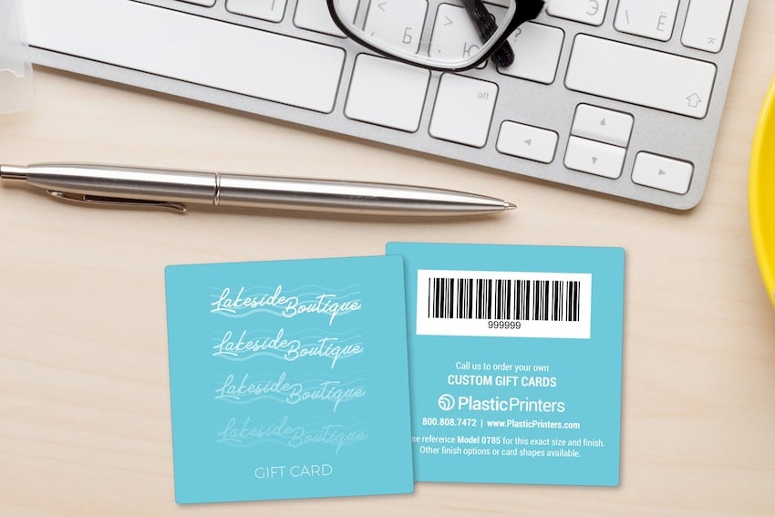 Square gift cards for a retail boutique 