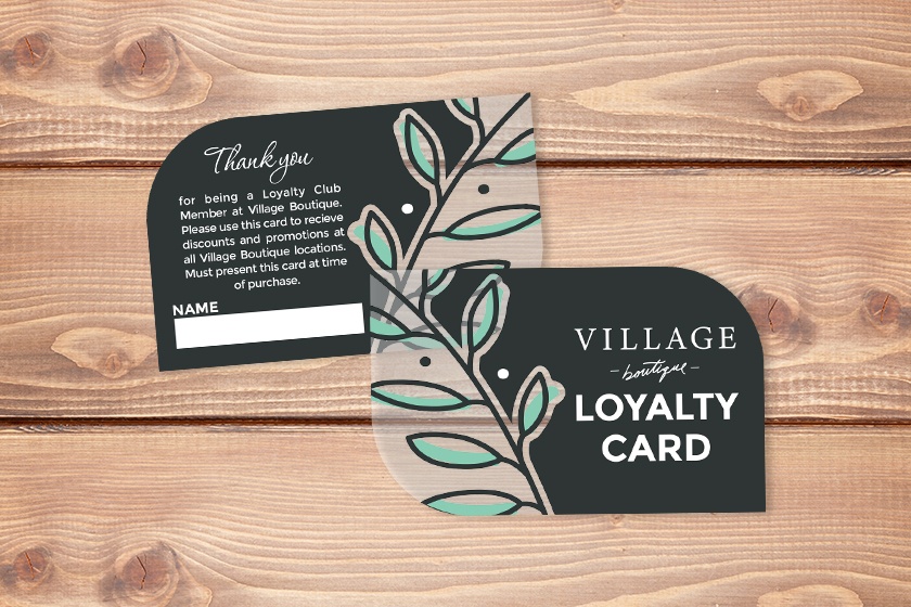 Example of design elements for creating loyalty cards
