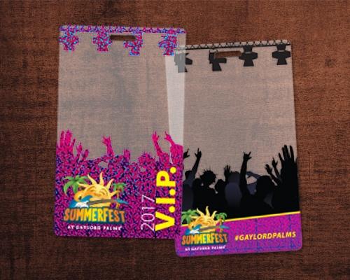 Summerfest Custom VIP Passes Printed on Clear Plastic Cards