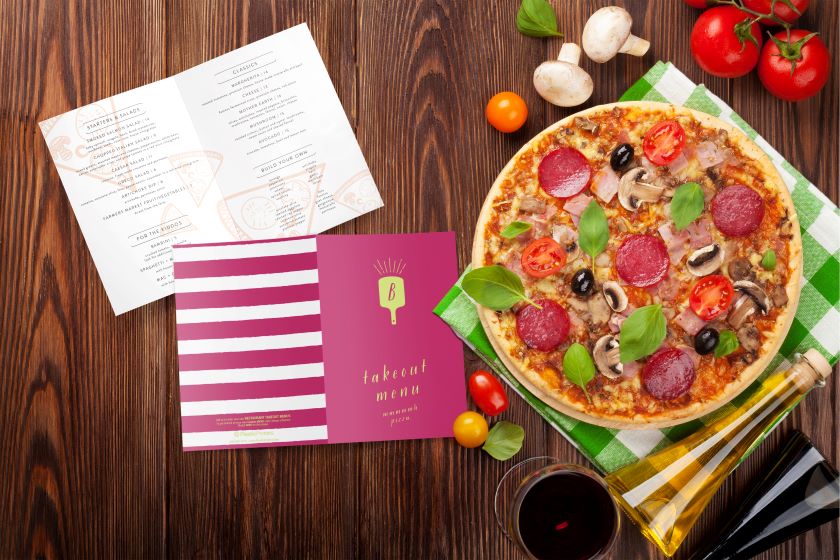 Menu-Takeout-Folded-Paper-B-Mmmmmh-Pizza-MOCKED-UP-Sample