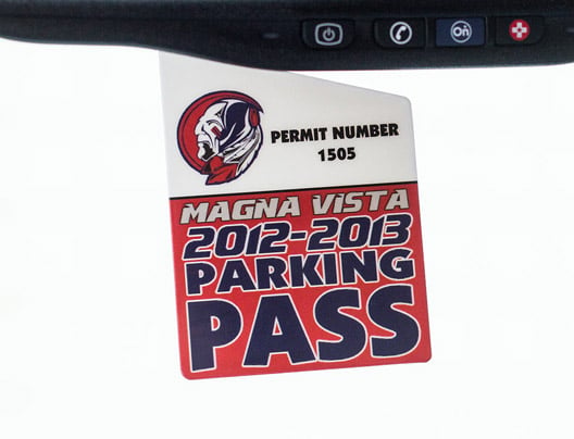 Example of Custom Parking Permits for Magna Vista