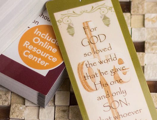 Example of Custom Prayer Bookmark by PlasticPrinters.com