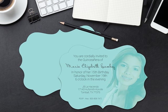 Custom Shape Die Cut Invitations