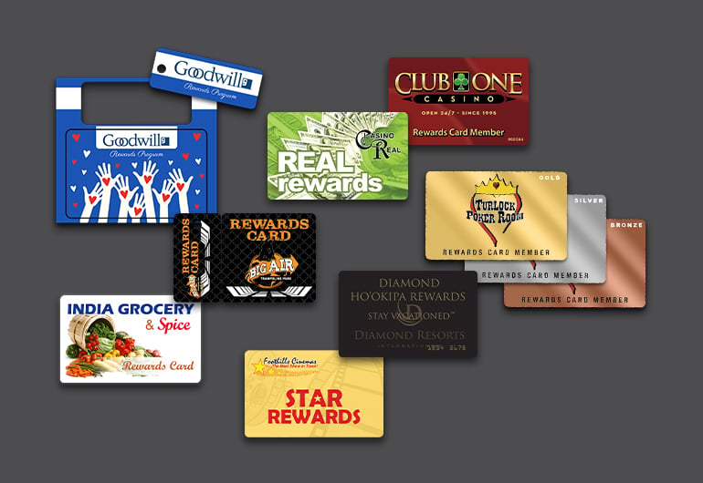 Custom Plastic Rewards Membership Cards