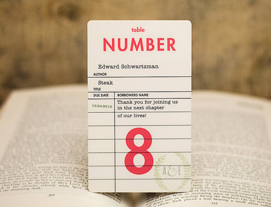 Example of Table Numbers Card by Plastic Printers, Inc.