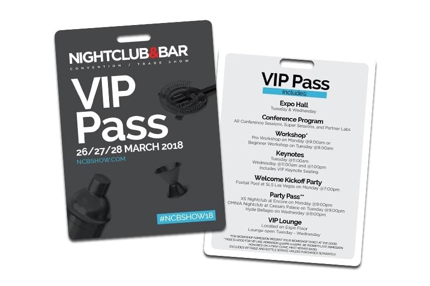Nightclub and Bar Trade Show - Expo Hall, Conference Program, Workshop, Party Pass, and VIP Lounge