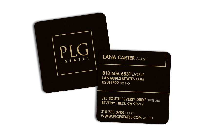Real Estate Business Cards for PLG Estates