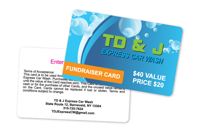 Fundraiser Card For Car Washes