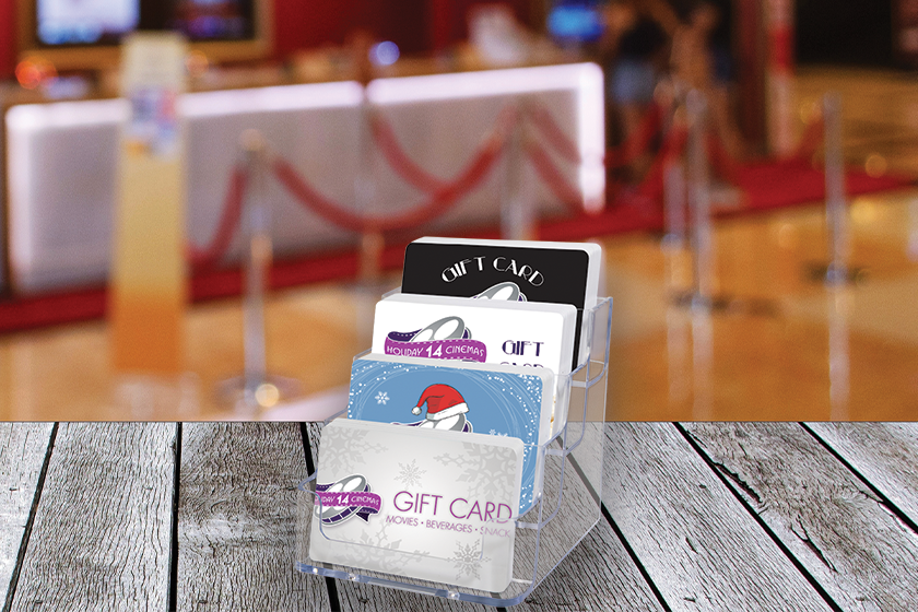 Gift card display stand can help boost gift card sales