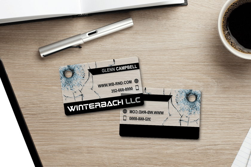 Clear business cards designed by Plastic Printers