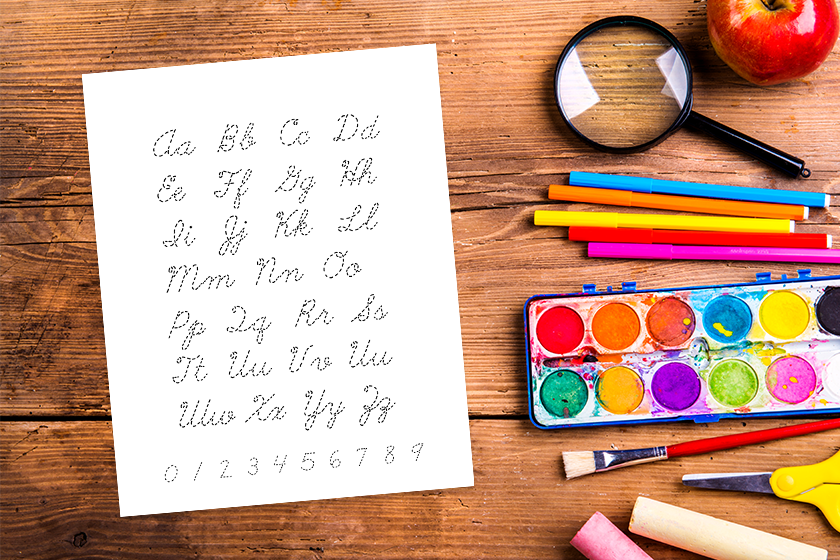 Custom educational tools for learning cursive