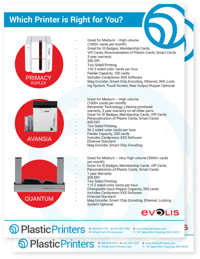 Which Evolis plastic card printer is right for you?