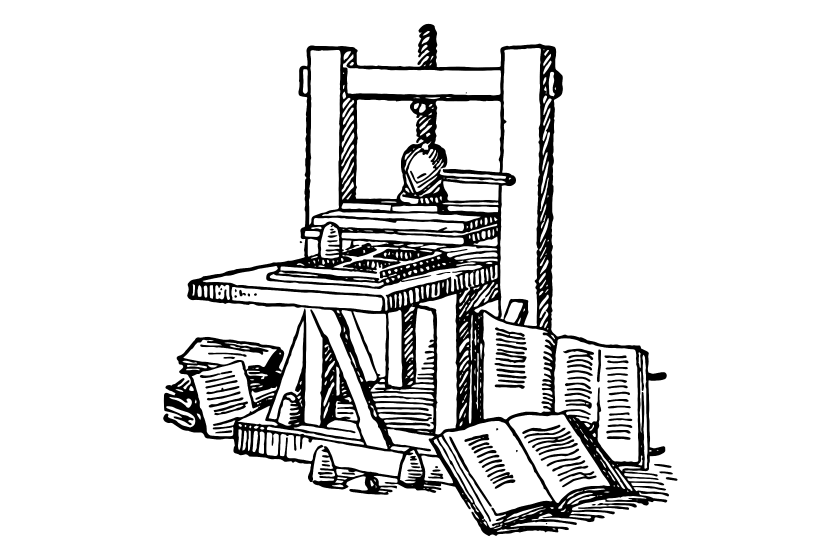 The invention of the printing press helped the growth of business cards