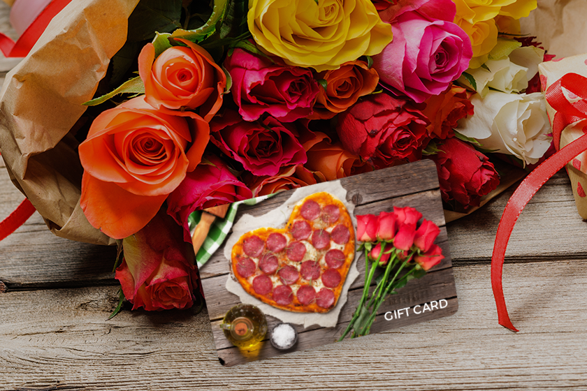 Restaurant gift cards for Valentine's Day