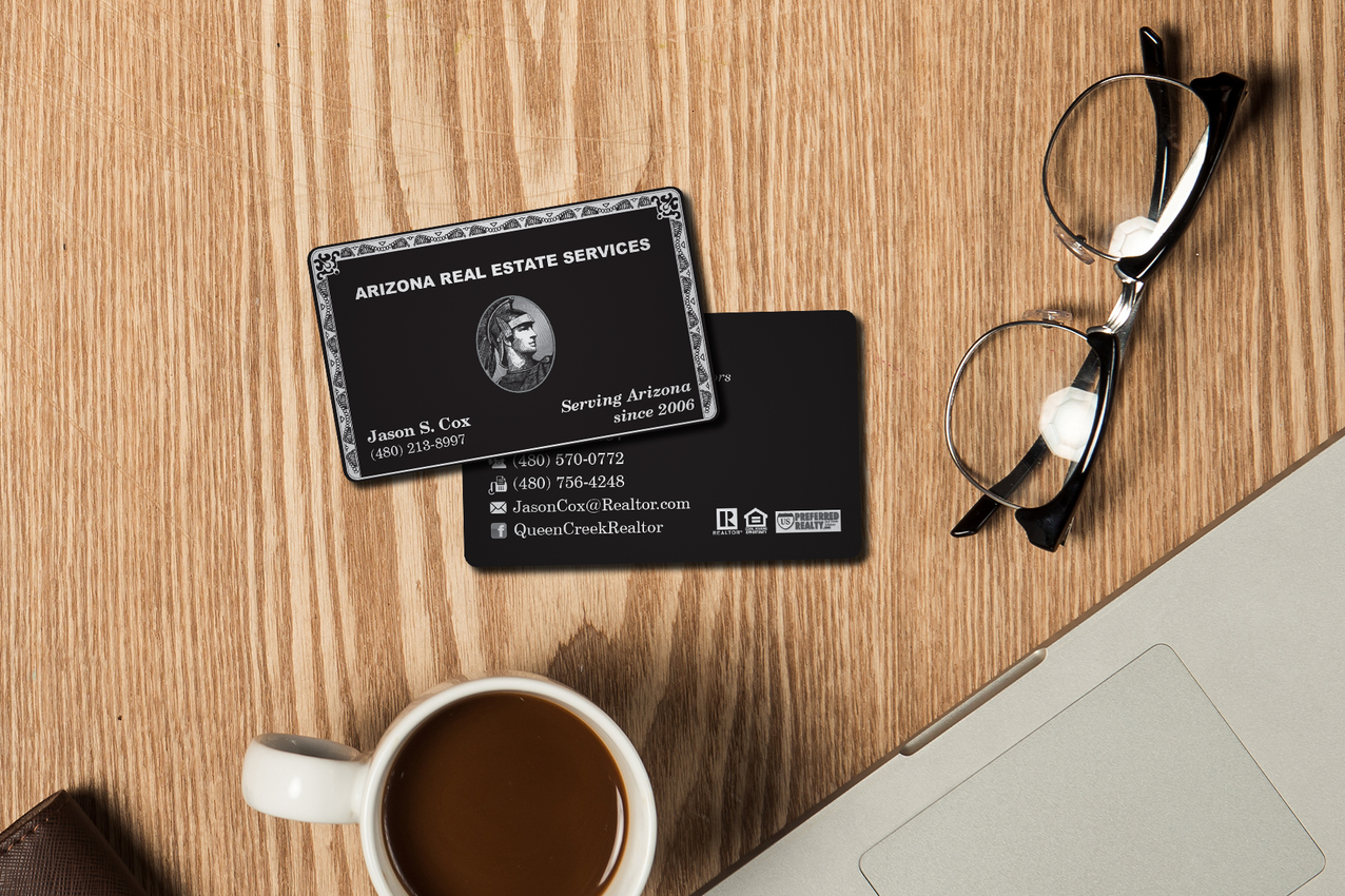 Custom plastic business cards for a real estate agent