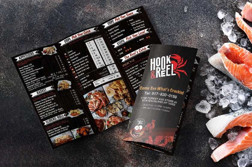 Take out menu design for a restaurant